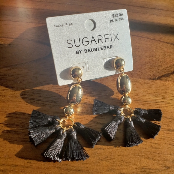 Sugarfix By BaubleBar Black Dangle Earrings - Picture 1 of 1